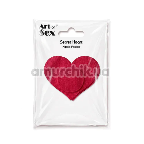 Украшения для сосков Art of Sex Secret Heart, красные