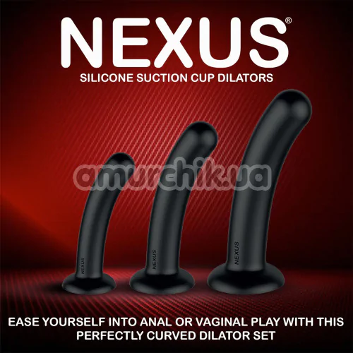 Набір фалоімітаторів Nexus Dilating Set, чорний