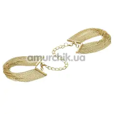 Фіксатори для рук Bijoux Indiscrets Magnifique Wrist Cuffs, золоті - Фото №1