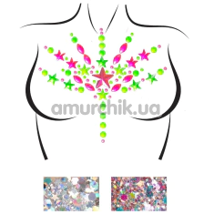 Украшение для тела Leg Avenue Bliss Jewels Sticker & Body Glitter, радужное - Фото №1