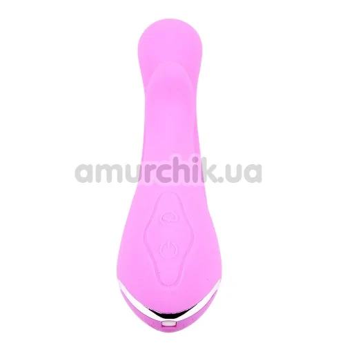Вибратор клиторальный и точки G Melody Woo Dual Kiss, розовый