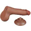 Фаллоимитатор Sliding-Skin Dual Layer Dong 8 с мошонкой, светло-коричневый - Фото №3