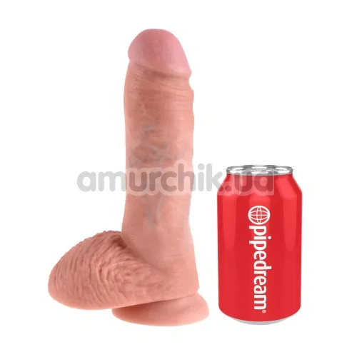Фалоімітатор King Cock With Balls, 20.3 см тілесний