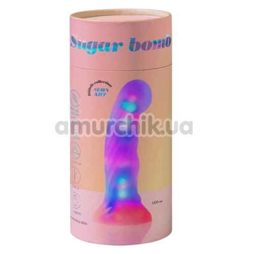 Фаллоимитатор с подсветкой Love To Love Sugar Bomb, желто-розовый