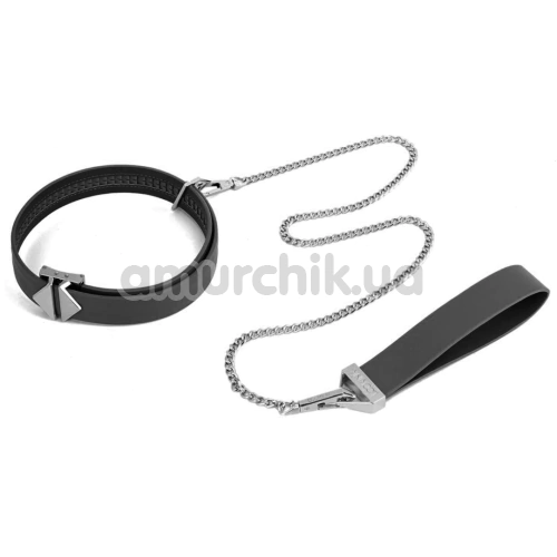 Ошейник с поводком Lockink Tied Collar With Leash Set, черный - Фото №1