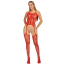 Комбінезон Star Night Naughty Bodystocking Fishnet Lace, червоний - Фото №6