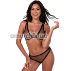 Комплект Passion Free Your Senses Belissana Set, чорний: бюстгальтер + трусики-стрінги - Фото №1