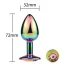 Анальна пробка з райдужним кристалом Mai Attraction Pleasure Toys S №72, райдужна - Фото №2