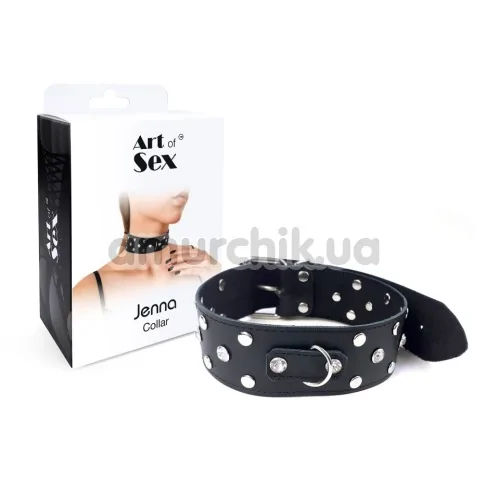 Нашийник зі стразами Art of Sex Jenna Collar, чорний