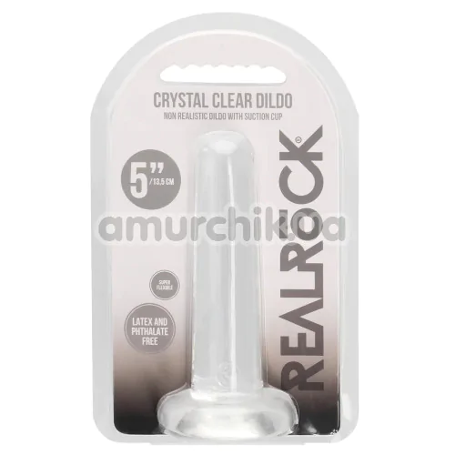 Фаллоимитатор Realrock Crystal Clear Dildo 5.3, прозрачный
