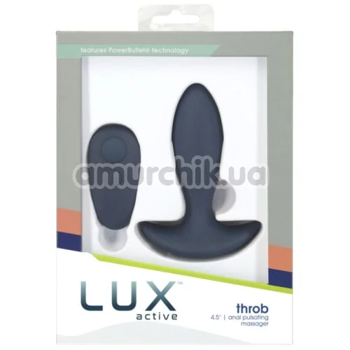 Анальная пробка с пульсацией Lux Active Throb 4.5, черная