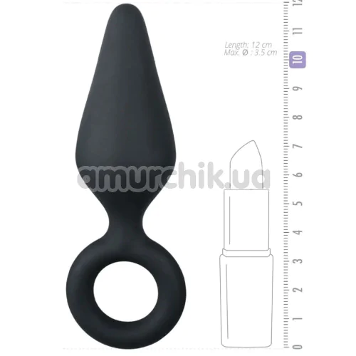 Анальна пробка Easy Toys Pointy Plug M, чорна
