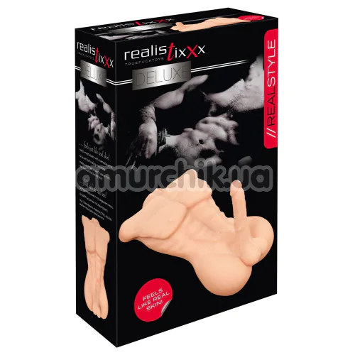 Мастурбатор з фалоімітатором Realistixxx Deluxe Man, тілесний