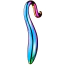 Фалоімітатор Glamour Glass Elegant Curved Dildo, мультикольоровий - Фото №3
