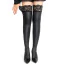Панчохи Star Night PU Leather Thigh High Stockings, чорні - Фото №2