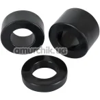 Набор из 3 эрекционных колец Rebel Men's Gear Ball Stretching Kit, черный - Фото №1
