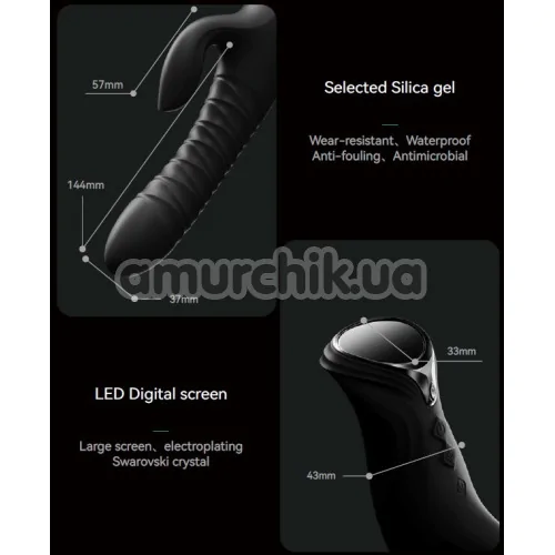 Вібратор з поштовхами і підігрівом Zalo Mose 2 Rabbit Thruster, зелений