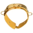 Нашийник DS Fetish 3 Ring Collar, золотий - Фото №2