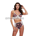 Комплект Grey Floral & Lace Bra Set, білий: бюстгальтер + трусики - Фото №1