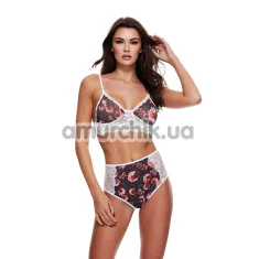 Комплект Grey Floral & Lace Bra Set, білий: бюстгальтер + трусики - Фото №1