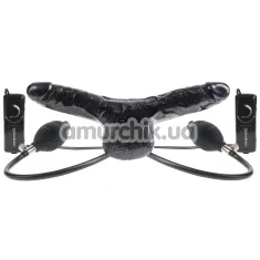 Двойной вибратор Fetish Fantasy Series Inflatable Vibrating Double Delight, чёрный - Фото №1