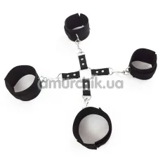 Фіксатори для рук та ніг Art of Sex BDSM Ring Fixation Simple, чорні - Фото №1
