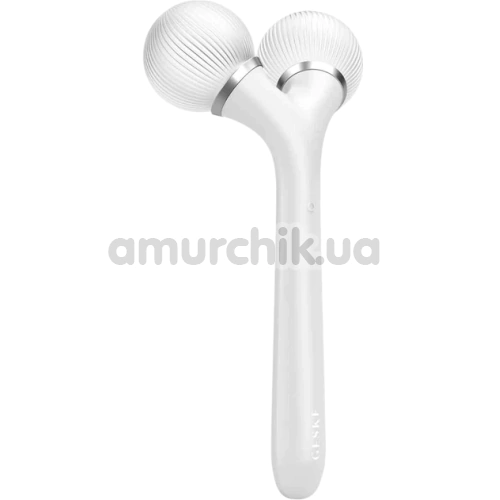 Ультразвуковий масажер Geske Sonic Facial & Body Roller 4 in 1, біло-срібний