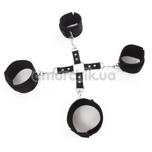 Фиксаторы для рук и ног Art of Sex BDSM Ring Fixation Simple, черные - Фото №1