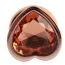 Анальна пробка з помаранчевим кристалом Matrix Mont Rose Gold Heart Butt Plug M, золота - Фото №5