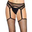 Колготки Leg Avenue Net Stockings With Garter Belt, черные - Фото №5