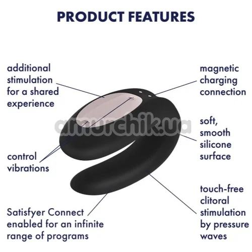 Вибратор Satisfyer Double Joy Partner Vibrator, черный