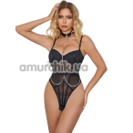 Боди Star Night Collar Chain Mesh Teddy, черное - Фото №1