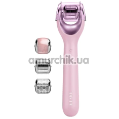 Массажер-роллер для лица с микроиглами Geske MicroNeedle Face Roller 9 in 1, светло-розовый - Фото №1