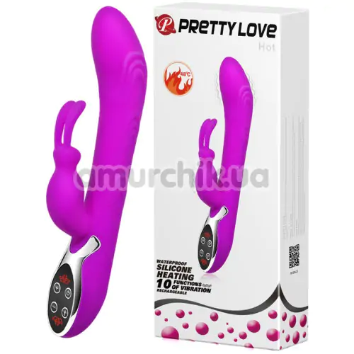 Вібратор з підігрівом Pretty Love Hot, фіолетовий