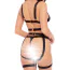 Комплект 3-Piece Strap and Garters Set, чорний: бюстгальтер + трусики-стрінги + пояс з гартерами - Фото №4