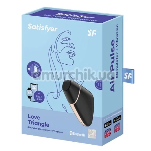 Симулятор орального сексу з вібрацією для жінок Satisfyer Love Triangle, чорний