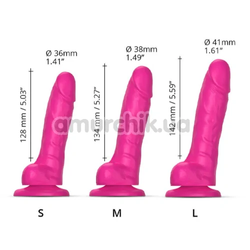 Фаллоимитатор Strap-On-Me Sliding Skin Realistic Dildo M, розовый