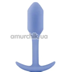 Анальная пробка со смещенным центром тяжести B-Vibe Snug Plug 1, фиолетовая - Фото №1