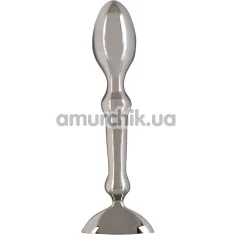 Анальная пробка Stainless Steel Butt Plug, серебряная - Фото №1