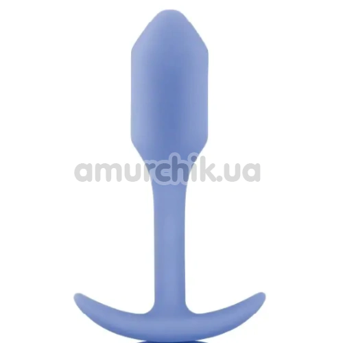 Анальная пробка со смещенным центром тяжести B-Vibe Snug Plug 1, фиолетовая - Фото №1