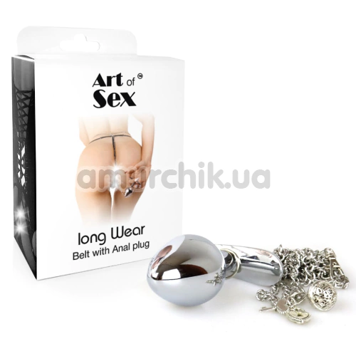 Анальная пробка Art of Sex Long Wear М, серебряная