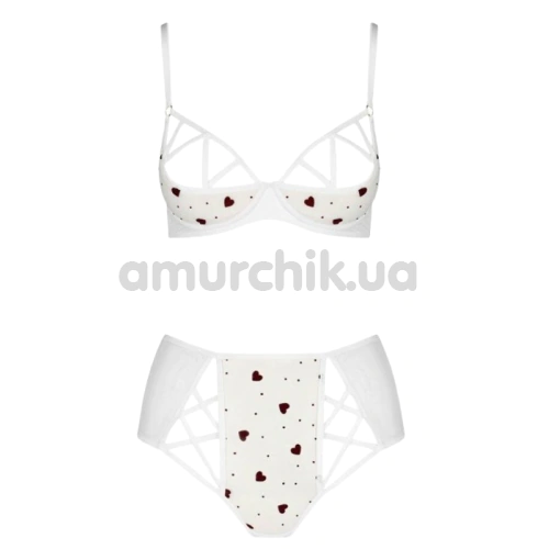 Комплект Passion Free Your Senses Lovelia Bikini, білий: бюстгальтер + трусики