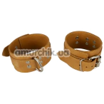 Фіксатори для рук Zado Fetish Line Leather Wrist Cuffs, коричневі - Фото №1