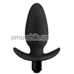 Анальная пробка с вибрацией Anal Adventures Platinum Saddle Plug, черная - Фото №1