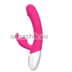 Вібратор з підігрівом FoxShow Silicone 7 Function Vibrator Rabbit, рожевий - Фото №1