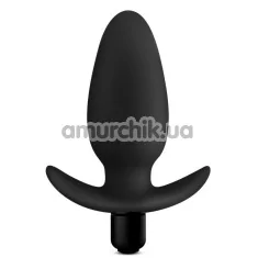 Анальная пробка с вибрацией Anal Adventures Platinum Saddle Plug, черная - Фото №1