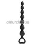 Анальний ланцюжок Glamy Back Love Silicone Anal Strip 18cm, чорний - Фото №1