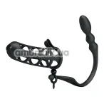 Стимулятор простаты с насадкой на пенис Pretty Love Hercules Penis Sheath 026233, черный - Фото №1