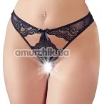 Трусики-стринги  Mandy Mystery Slip Ouvert 2310821, чёрные - Фото №1