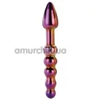 Анальный фаллоимитатор Glamour Glass Ridged Anal Dildo, радужный - Фото №1